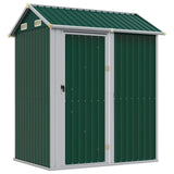 Vidaxl Garden Shed 192x152.5x237 cm galvanizovaná ocelová zelená