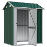 Vidaxl Garden Shed 192x152.5x237 cm galvanizovaná ocelová zelená