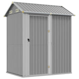 Vidaxl Garden Shed 192x152.5x237 cm galvanisert stål lys grå