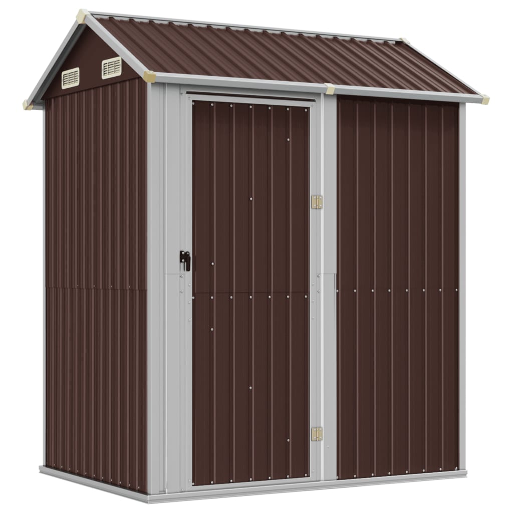 Vidaxl Garden Shed 192x152.5x237 cm galvanisert stålbrun