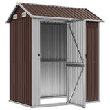 Vidaxl Garden Shed 192x152.5x237 cm galvanisert stålbrun