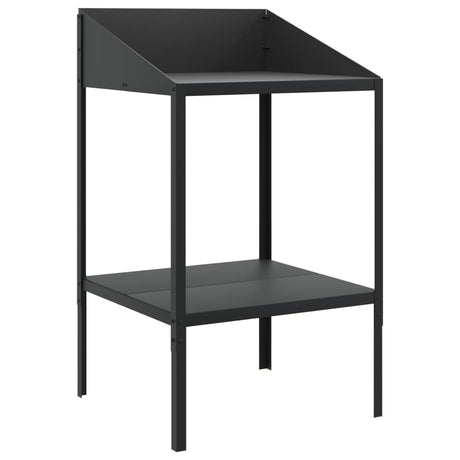 Vidaxxl support pour plantes 56,5x54,5x100 cm acier galvanisé anthracite