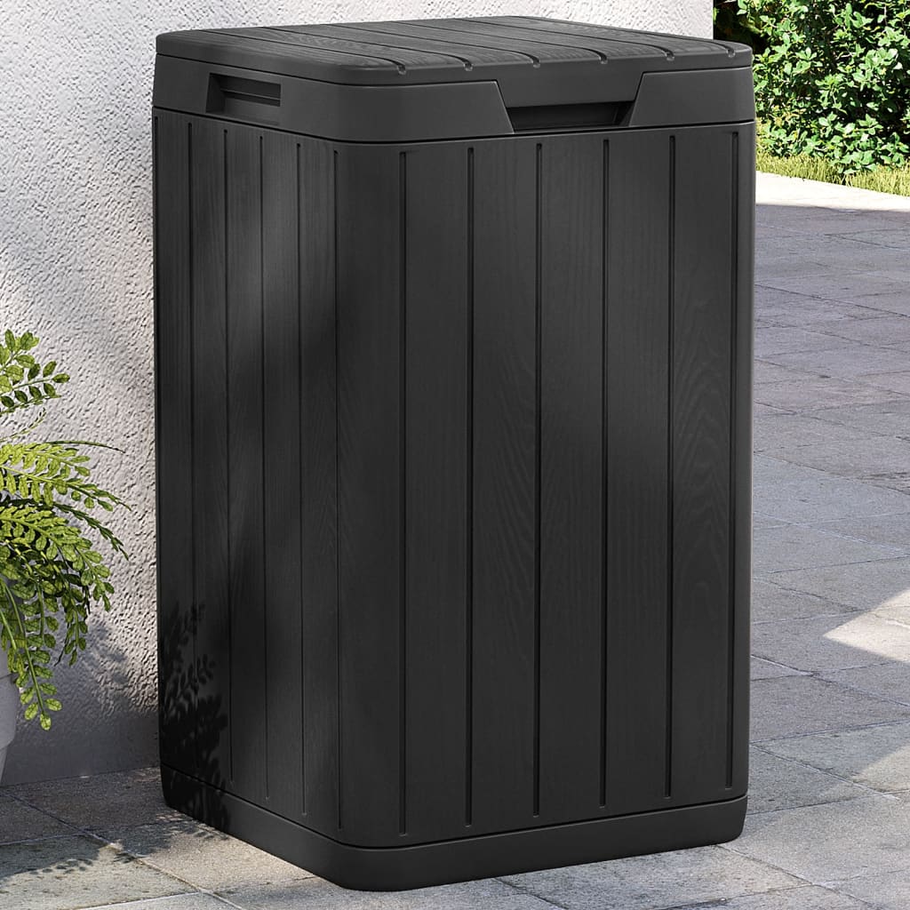 Vidaxl Garden Waste Bin 38x38x65 cm Polypropène anthracite -colored