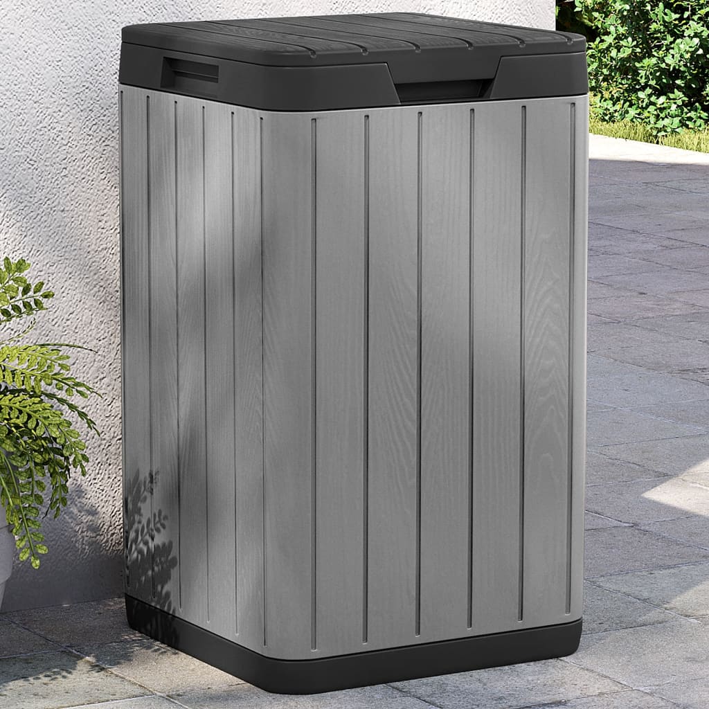 Vidaxl Garden Waste Bin 38x38x65 CM Polipropene Gray