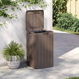 Vidaxl Garden Waste Bin 38x38x65 cm en polypropène brun