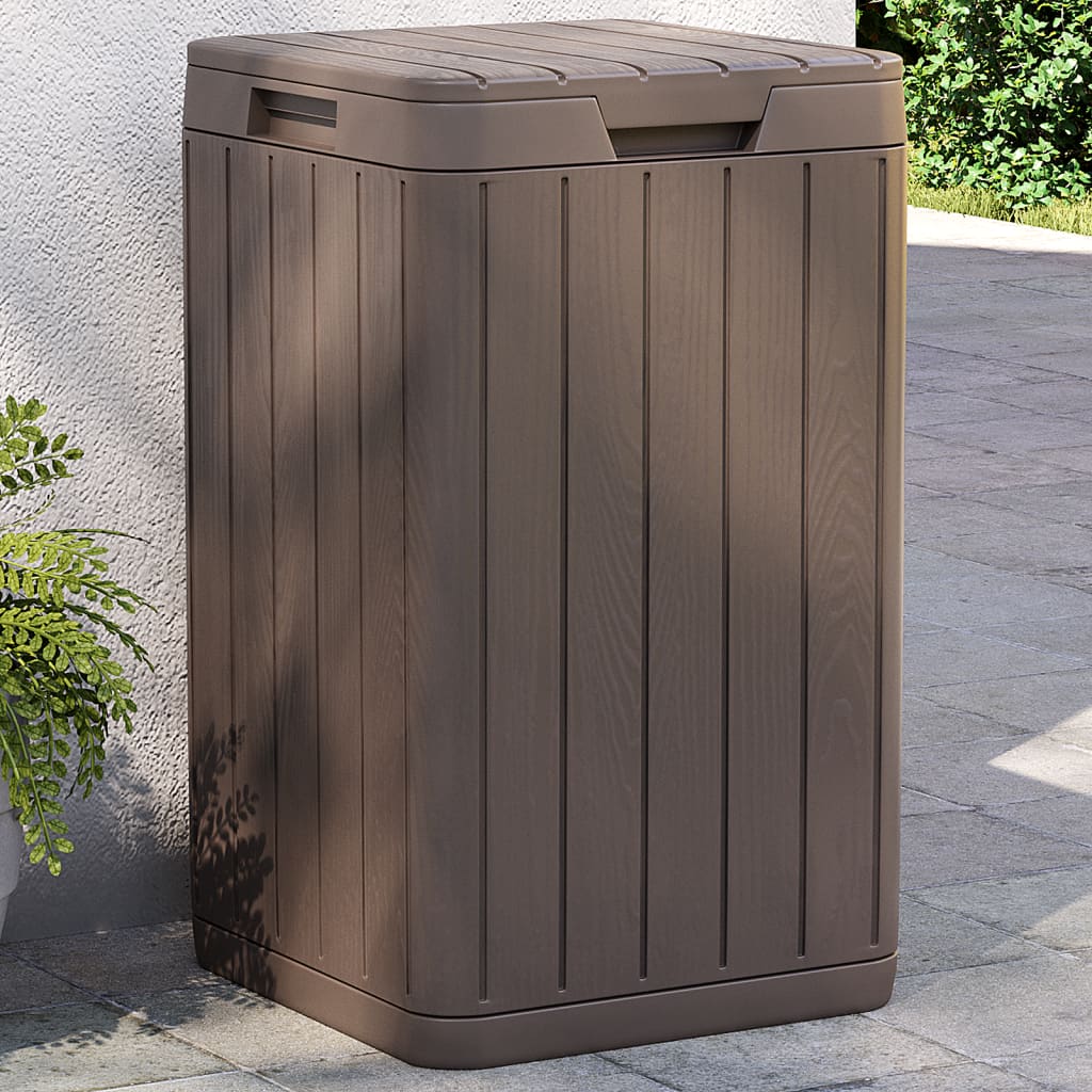 Vidaxl Garden Waste Bin 38x38x65 cm en polypropène brun