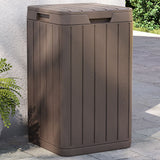 Vidaxl Garden Waste Bin 38x38x65 cm en polypropène brun