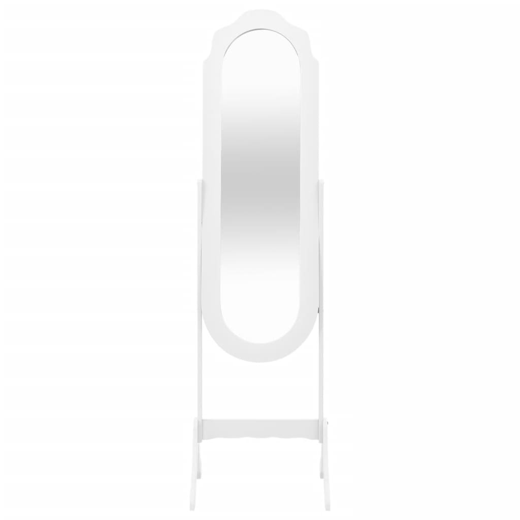 Vidaxx miroir autoportant 45,5x47,5x160 cm bois fini blanc