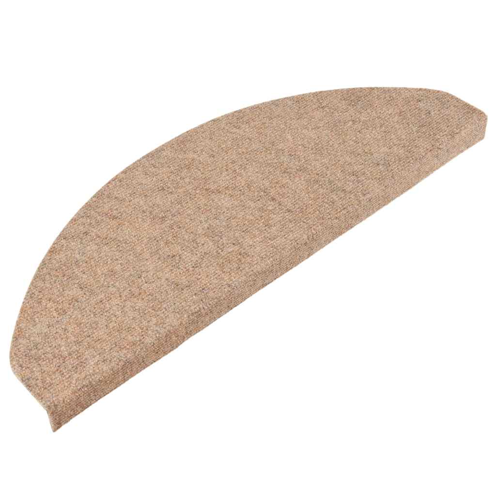 VidaXL tapis d'escalier auto-adhésifs 10 pcs 65x22,5x3,5 cm beige