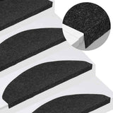 Vidaxl Mats d'escalier auto-adhésifs 10 st 65x22.5x3,5 cm noir
