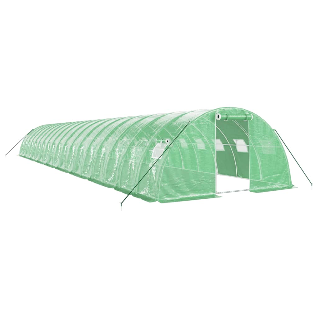 Vidaxl tuinkas avec cadre en acier 72 m² 18x4x2 m vert