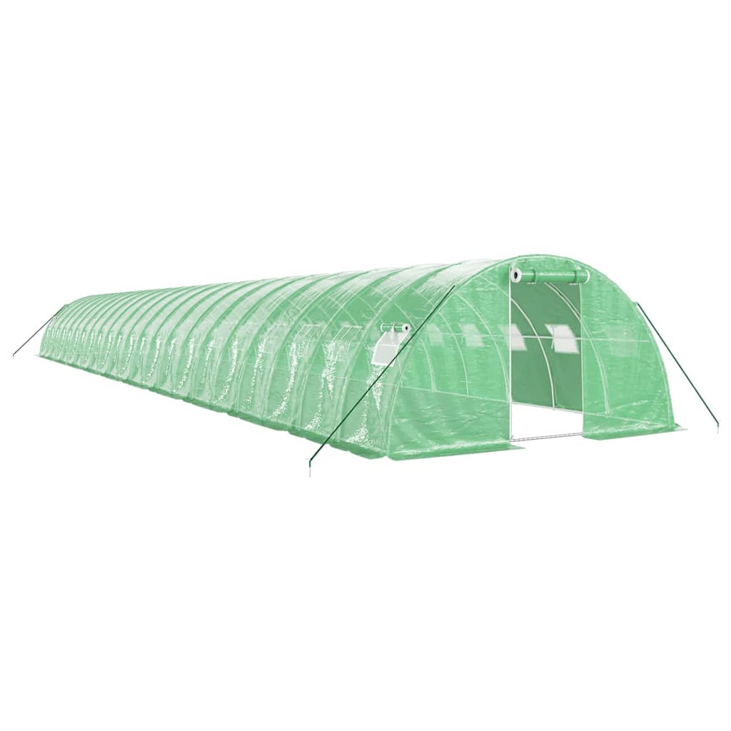 Vidaxl tuinkas avec cadre en acier 88 m² 22x4x2 m vert