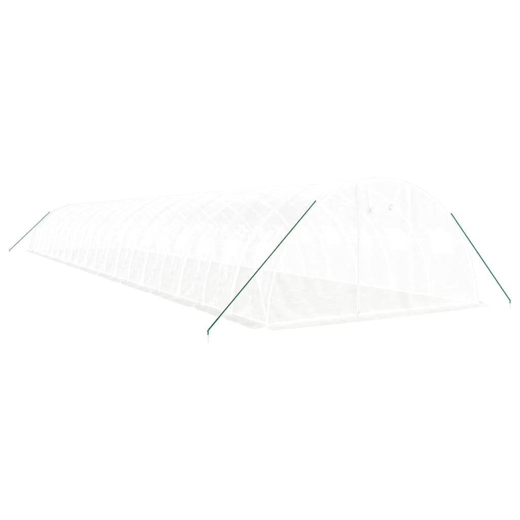 Vidaxl tuinkas avec cadre en acier 80 m² 20x4x2 m blanc