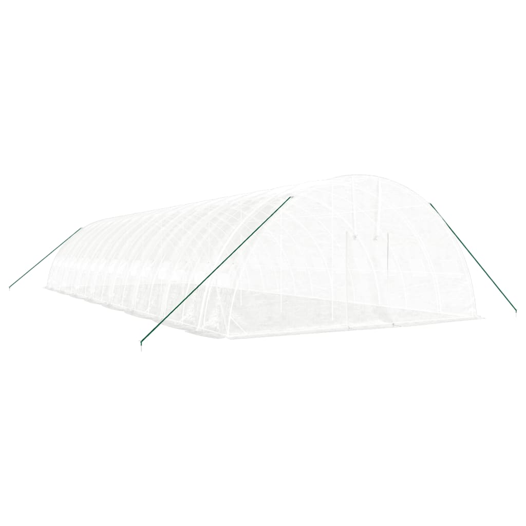 Vidaxl tuinkas avec cadre en acier 96 m² 16x6x2,85 m blanc