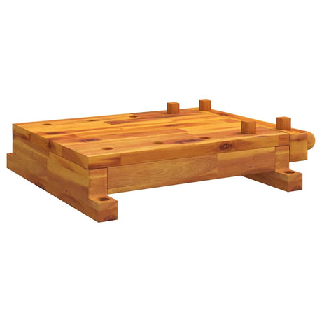 Vidaxx table établi avec étau 52x44x9,5 cm bois d'acacia massif
