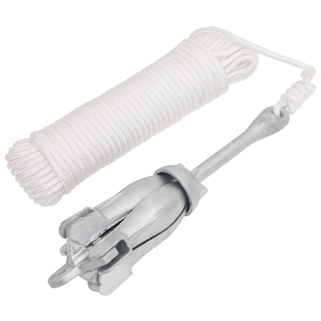 Ancre Vidaxx avec corde pliable 8 kg en fonte galvanisée à chaud