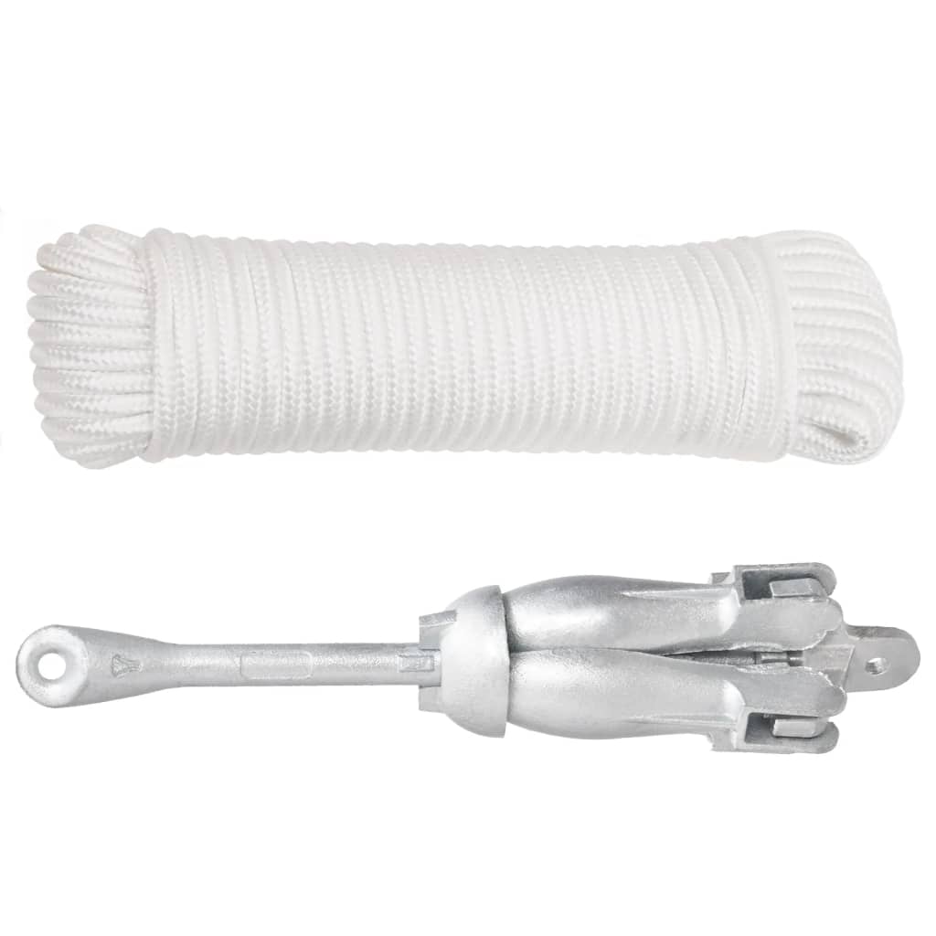 Ancre Vidaxx avec corde pliable 8 kg en fonte galvanisée à chaud
