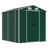 Vidaxl Garden Shed 191x215x198 cm galvanisert stålgrønn