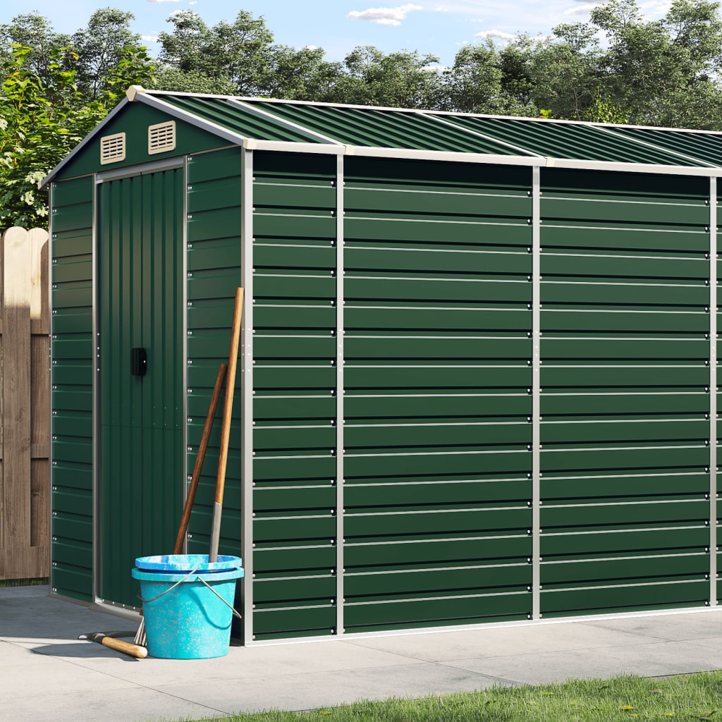 Vidaxl jardin hangar 191x470x198 cm Galvanisé en acier vert