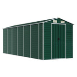 Vidaxl Garden Shed 191x555x198 cm galvanisert stålgrønn