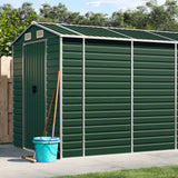 Vidaxl Garden Shed 191x555x198 cm galvanisert stålgrønn