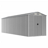 Vidaxl Garden Shed 191x640x198 cm galvanisert stål lys grå