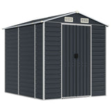 Vidaxl Garden Shed 191x215x198 cm galvanisert stål antracitt -farget