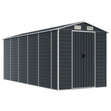 Vidaxl Garden Shed 191x470x198 cm galvanisert stål Antracitt -farget