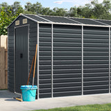 Vidaxl Garden Shed 191x470x198 cm galvanisert stål Antracitt -farget