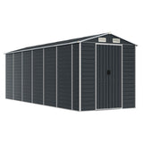 Vidaxl Garden Shed 191x555x198 cm galvanisert stål Antracitt -farget