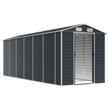 Vidaxl Garden Shed 191x555x198 cm galvanisert stål Antracitt -farget