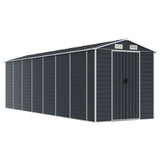 Vidaxl Garden Shed 191x640x198 cm galvanisert stål antracitt -farget