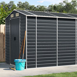 Vidaxl Garden Shed 191x640x198 cm galvanisert stål antracitt -farget