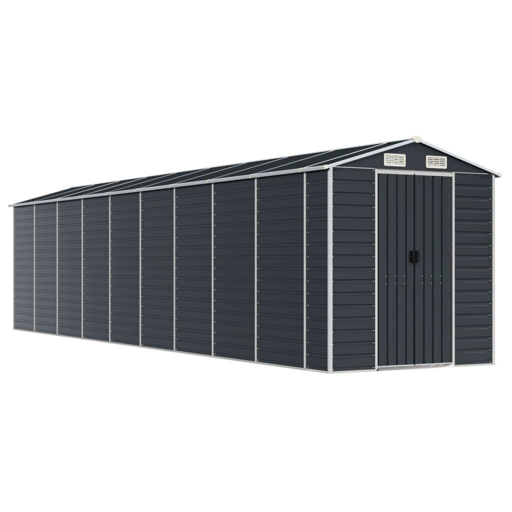 Vidaxl Garden Shed 191x810x198 cm pocinkani jekleni antracit -obarvan