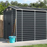 Vidaxl Garden Shed 191x810x198 cm pocinkani jekleni antracit -obarvan