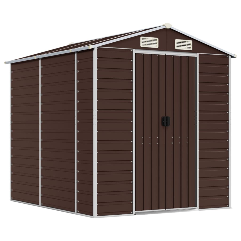 Vidaxl Garden Shed 191x215x198 cm galvanisert stålbrun