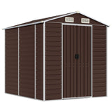 Vidaxl Garden Shed 191x215x198 cm galvanisert stålbrun