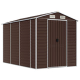 Vidaxl Garden Shed 191x300x198 cm galvanisert stålbrun