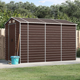 Vidaxl Garden Shed 191x300x198 cm galvanisert stålbrun