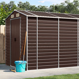 Vidaxl Garden Shed 191x725x198 cm galvanisert stålbrun