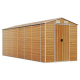 Vidaxl Garden Shed 191x555x198 cm galvanisert stål lysebrun