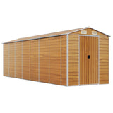 Vidaxl Garden Shed 191x640x198 cm galvanisert stål lysebrun