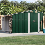 Vidaxl jardin hangar 277x279x179 cm en acier galvanisé vert