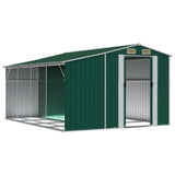 Vidaxl Garden shed 277x365.5x179 cm Galvanized steel green