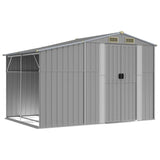 Vidaxl Garden Shed 277x192.5x179 cm galvanisert stålgrå