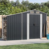 Vidaxl Garden Shed 277x93x179 cm galvanisert stål Anthracite Color