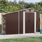 Vidaxl Garden Shed 277x93x179 cm de acero galvanizado marrón