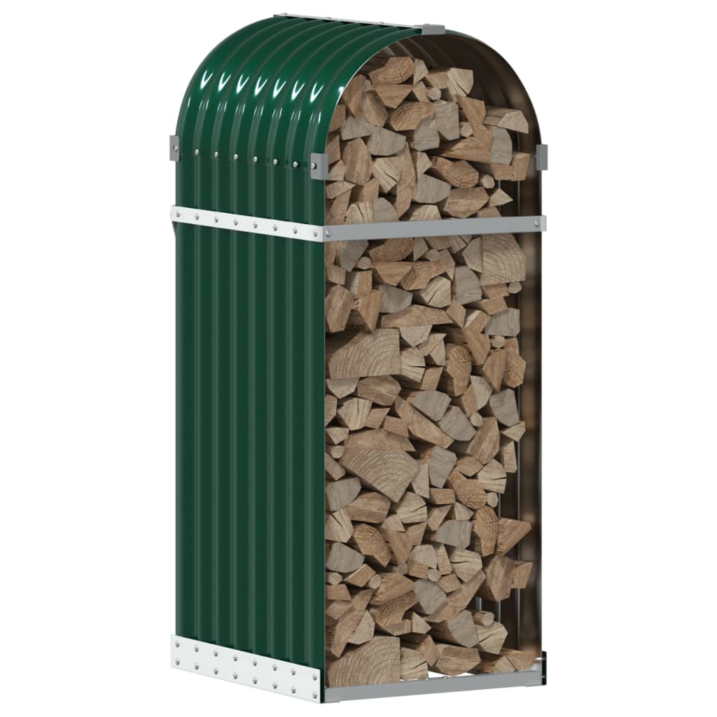 Vidaxx stockage de bois de chauffage 40x45x100 cm acier galvanisé vert