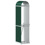 Almacenamiento de leña de Vidaxl 40x45x170 cm de acero galvanizado verde