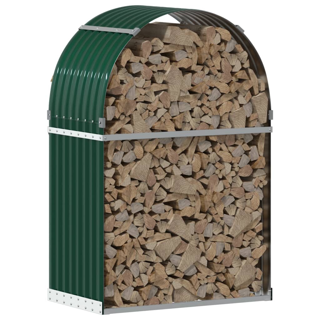 Vidaxx stockage de bois de chauffage 80x45x120 cm acier galvanisé vert